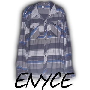 MENS: ENYCE Striped Button-Front Shirt